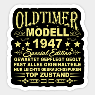 OLDTIMER MODELL BAUJAHR 1947 Sticker